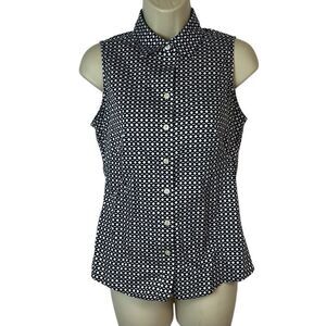 Banana Republic No Iron Sleeveless Button Up Blouse Size 2